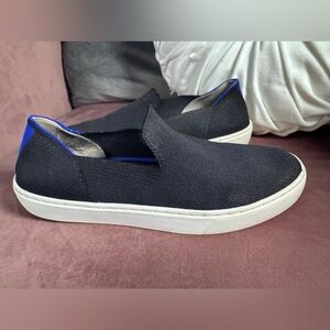 Rothy’s Black and White Slip On Sneakers